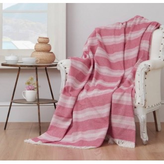 Плед-накидка Eponj Home Denizli Kareli 190*220 a.pembe
