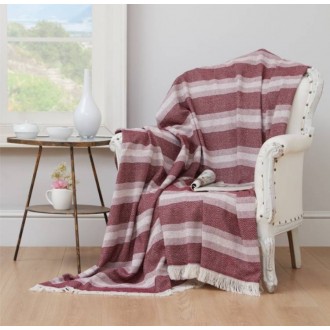 Плед-накидка Eponj Home Denizli Kareli 190*220 bordo