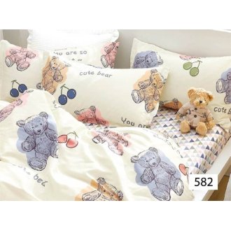 Детское постельное белье в кроватку Вилюта (Украина) сатин 582 Мишка Тедди