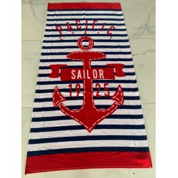 Полотенце пляжное First Choice Anchor Pacific Sailor 1925 red blue white