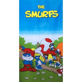 Детское пляжное полотенце Smurfs