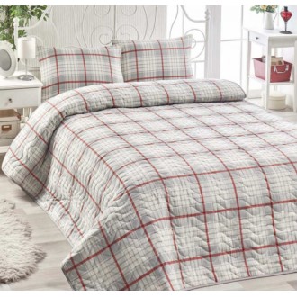 Покрывало стёганое на кровать Eponj Home Burberry gri с наволочками Покрывало стёганое на кровать Eponj Home Burberry gri с наволочками