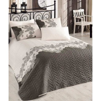 Стеганное покрывало Eponj Home Mixscarlet bej с наволочками