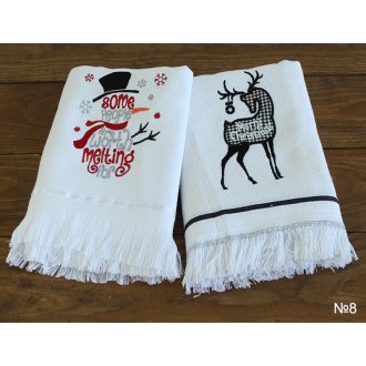 Набор новогодний махровых полотенец TAG 8