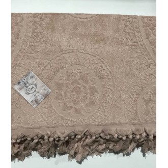 Махровая простынь - Пике Sikel жаккард Hitit pudra 200*220