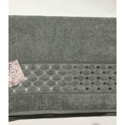 Махровая простынь - Пике Sikel жаккард Silver yesil 200*220 зеленая