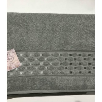 Махровая простынь - Пике Sikel жаккард Silver yesil 200*220 зеленая