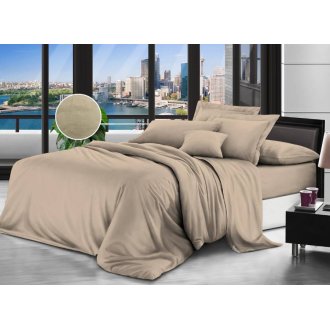 Кофейное однотонное постельное белье Sofia (Украина) ранфорс СР-021 Кофейное однотонное постельное белье Sofia (Украина) ранфорс СР-021