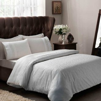 Постельное белье Tac жаккард Clemence Ekru евро