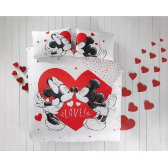 Постельное белье евро Tac Disney Minnie & Mickey Heart