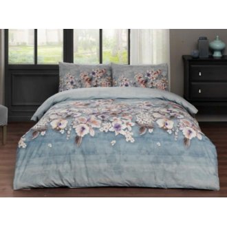 Постельное бельё Tac ранфорс Liza mavi евро