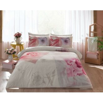 Постельное бельё Tac ранфорс Fiona pembe евро Постельное бельё Tac ранфорс Fiona pembe евро