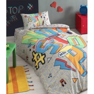 Подростковое постельное белье TAC Non Stop gri полуторное