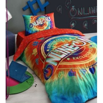 Подростковое постельное белье TAC Online V01 kirmizi полуторное