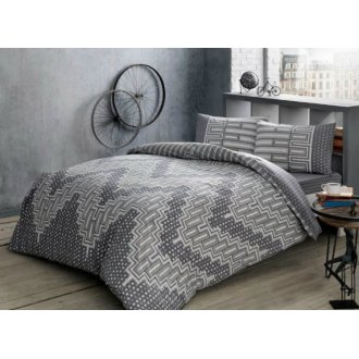 Постельное бельё Tac ранфорс Lee V01 Gri евро