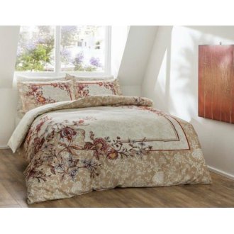 Постельное белье Tac сатин Digital Mariela krem v01 кремовый