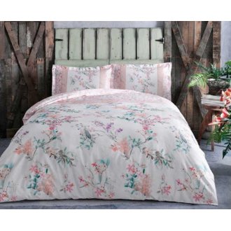 Постельное бельё Tac сатин Cindy somon v01 лососевое евро