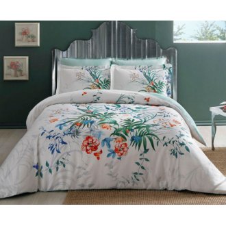 Постельное белье Tac сатин Delux Aden yesil v01