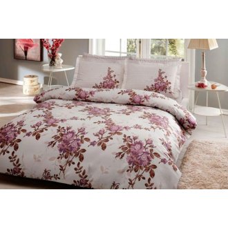 Постельное белье Tac сатин Delux Lorca kahve Постельное белье Tac сатин Delux Lorca kahve