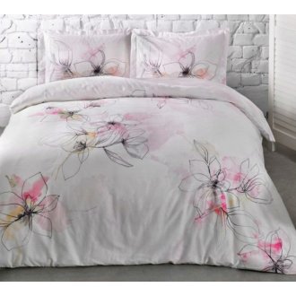 Постельное бельё Tac сатин Jude pembe v01 розовое евро