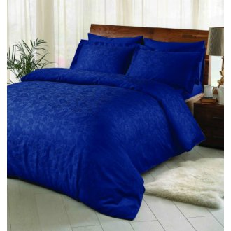 Постельное белье Tac жаккард Brinley lacivert синий евро