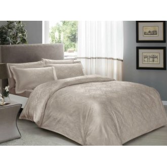 Постельное белье Tac жаккард Daria vizon бежевый евро