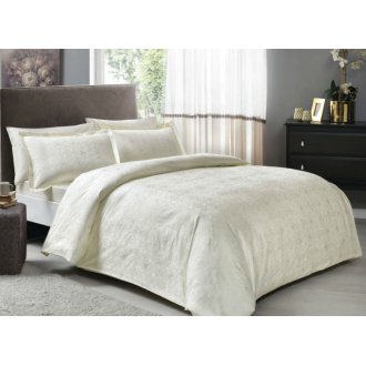 Постельное белье Tac жаккард Nodus krem евро