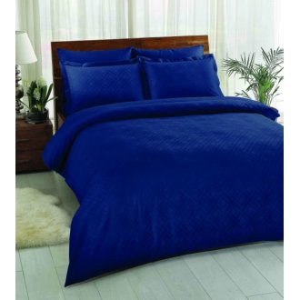 Постельное белье Tac жаккард Vision lacivert синий евро Постельное белье Tac жаккард Vision lacivert синий евро