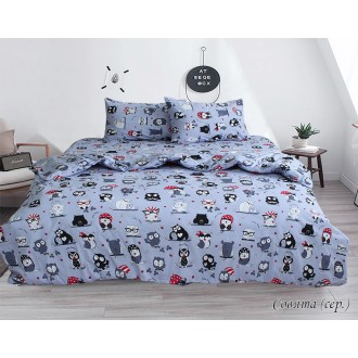 Детское постельное бельё TAG Совята серые