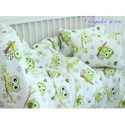 Детское постельное бельё TAG Совушка зелен в кроватку для новорожденных