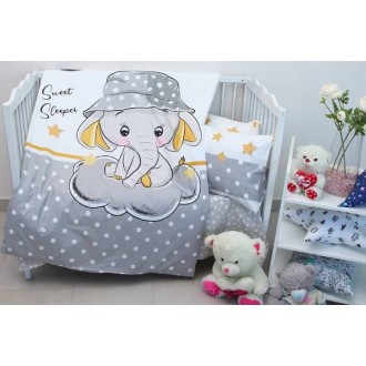 Детское постельное белье PrimaTeks Sweet sleeper grey в кроватку