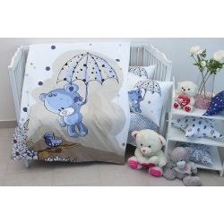 Детское постельное белье PrimaTeks Umbrella blue в кроватку