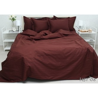 Постільна білизна PrimaTeks (Україна) сатин-страйп MST-08 коричнева Постільна білизна PrimaTeks (Україна) сатин-страйп MST-08 коричнева