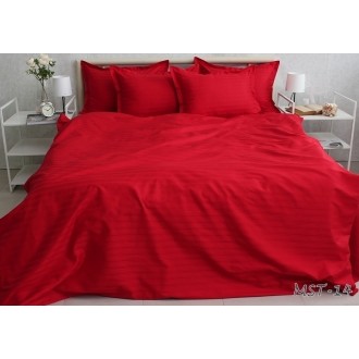 Постільна білизна PrimaTeks (Україна) сатин-страйп MST-14 червона Постільна білизна PrimaTeks (Україна) сатин-страйп MST-14 червона