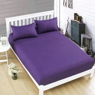 Простынь на резинке ST-1011 сатин TAG 160x200+20 фиолетовый