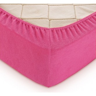 Простынь на резинке махровая TAG 180x200 Pink Flambe Простынь на резинке махровая TAG 180x200 Pink Flambe