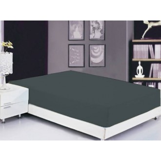 Простынь на резинке TAG 160x200 Dark grey
