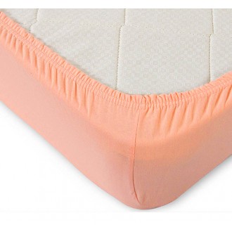 Простынь на резинке трикотажная 180х200 TAG 1228 Peach Nectar