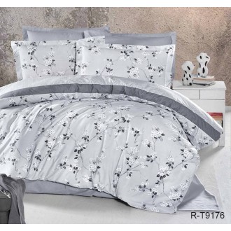 Постельное белье TAG ранфорс R-T9176 Сакура на сером Постельное белье TAG ранфорс R-T9176 Сакура на сером