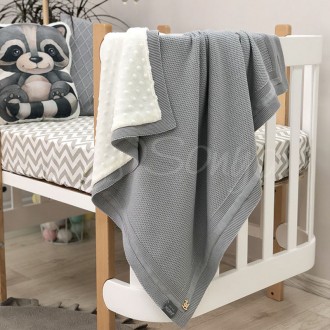 Плед детский WellSoft Рогожка серый Плед детский WellSoft Рогожка серый