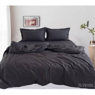 Постельное белье однотонное TAG ранфорс R-T9108 графит Постельное белье однотонное TAG ранфорс R-T9108 графит