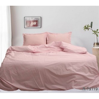 Постельное белье однотонное TAG ранфорс R-T9119 пудра