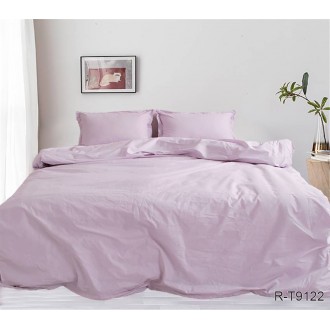 Постельное белье однотонное TAG ранфорс R-T9122 светло-розовое