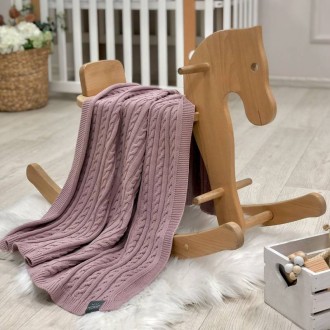 Детский плед Маленькая Соня Коса с полосой лила