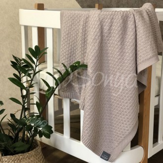 Детский плед Msonya Ромб мелкий мокко