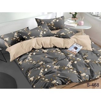 Постельное бельё Tag (Украина) сатин S468 Цветы на сером