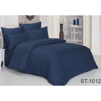Постельное бельё сатин-страйп индиго TAG ST-1012 Постельное бельё сатин-страйп индиго TAG ST-1012