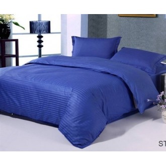 Постельное бельё сатин-страйп TAG ST-1034 синее