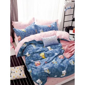 Постельное бельё сатин Moon Love (Украина) ST270 Совушки