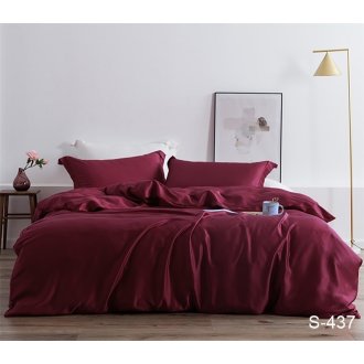 Однотонное постельное бельё Tag сатин S437